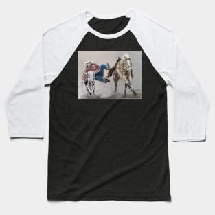Steer Wrestling Baseball T-Shirt
